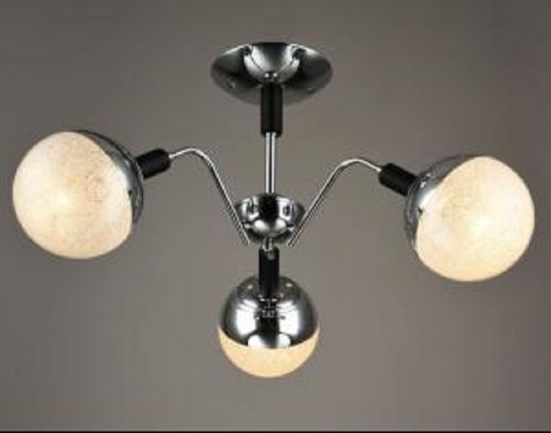 Люстра потолочная трехрожковая Классика Мелодия Света Е27 Хром картинка 